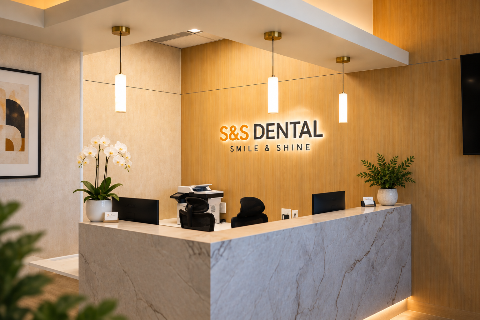 S&S Dental reception area in Victorville CA